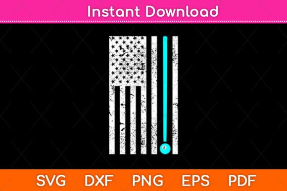 American Pride in Embroidery: Billiard Stick Flag