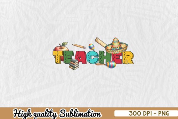 Cinco De Mayo Teacher Sublimation PNG Review