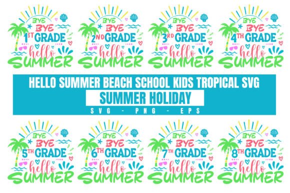 Hello Summer Beach School Kids Tropical Review