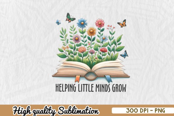 Helping Little Minds Grow Teacher PNG Review