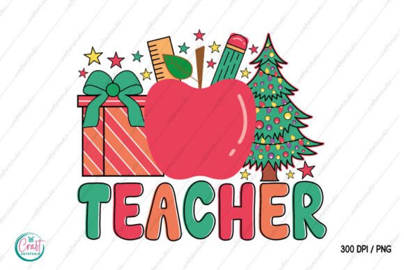 Retro Christmas Teacher Sublimation: A Festive Design Review