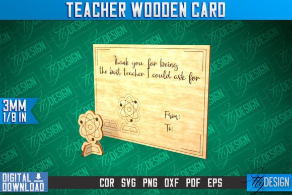 Teacher Wooden Card Laser Cut Teacher Review