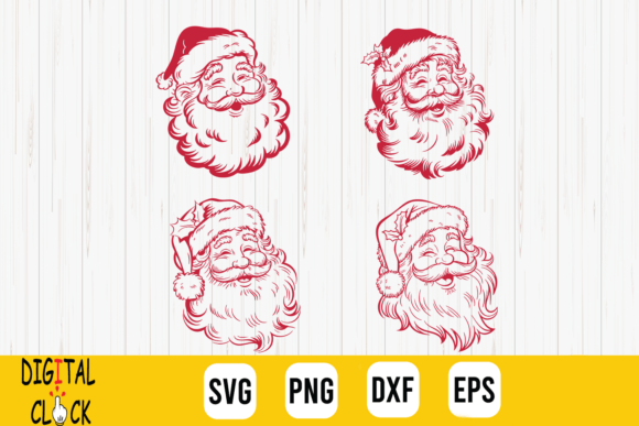 Vintage Santa Claus Retro Face SVG Review